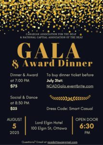 Gala & Award Dinner invitation